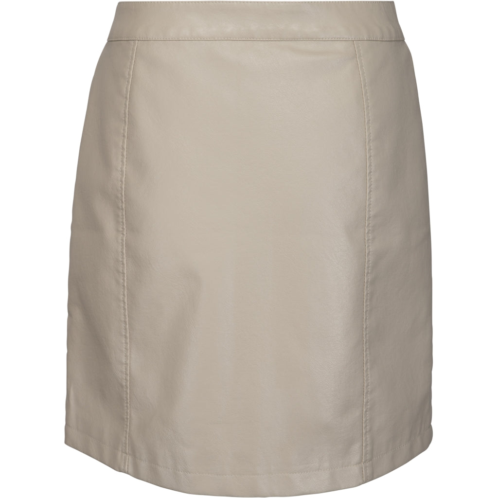 Desires Colette PU Skirt Nederdele 0147 Pale Khaki