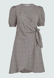 Desires DSBianna Short Wrap Dress Kjoler 2105P Feather Gray Print
