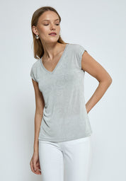 Desires DSBob Glitter T-Shirt T-Shirt 9811 Silver