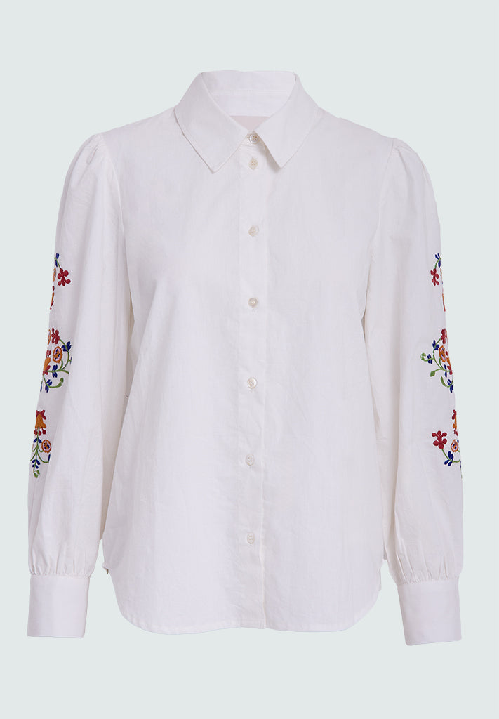 Desires DSCadence Embroidery Shirt Skjorter 235 Cloud Dancer