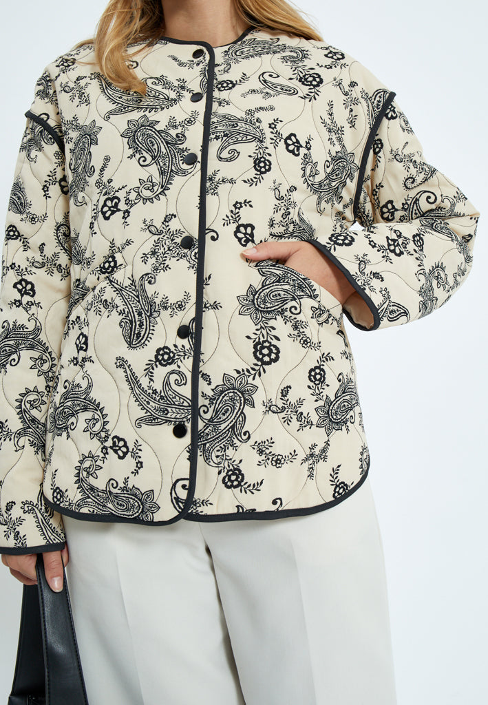 Desires DSCora Qualited Jacket Jakker 2206P Fog Sand Print