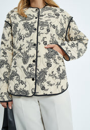 Desires DSCora Qualited Jacket Jakker 2206P Fog Sand Print