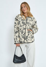 Desires DSCora Qualited Jacket Jakker 2206P Fog Sand Print