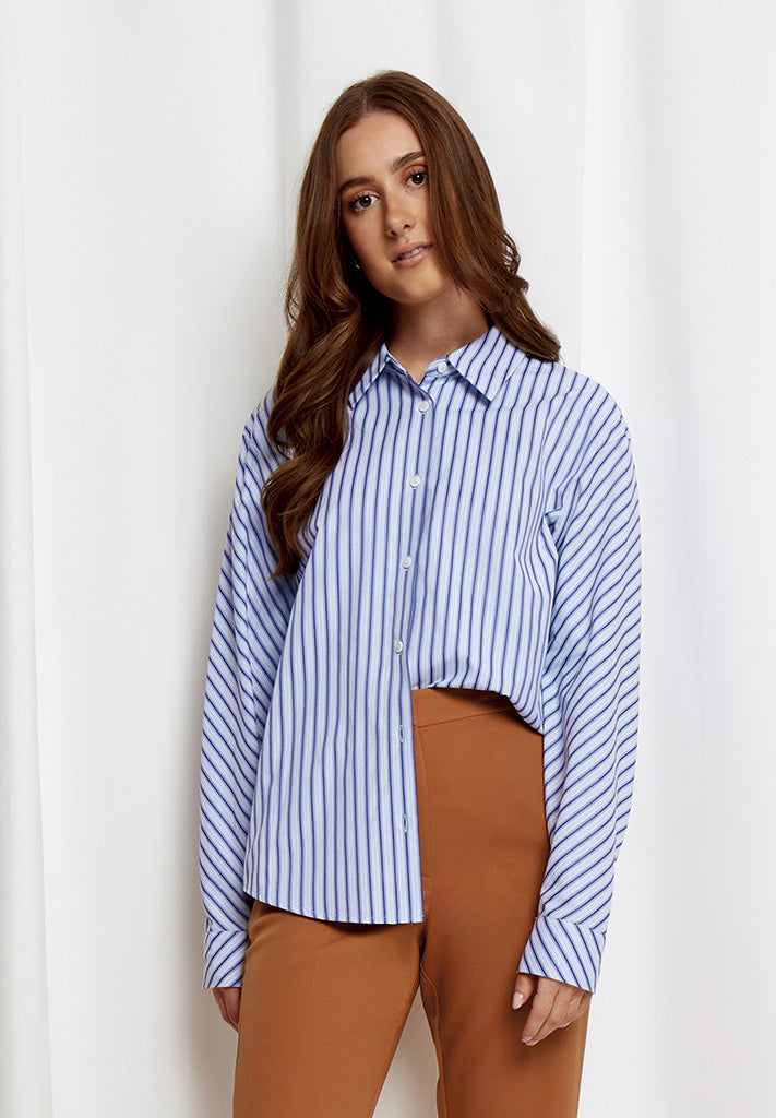 Desires DSCynthia Striped Shirt Skjorter 5024S Royal Blue Stripe