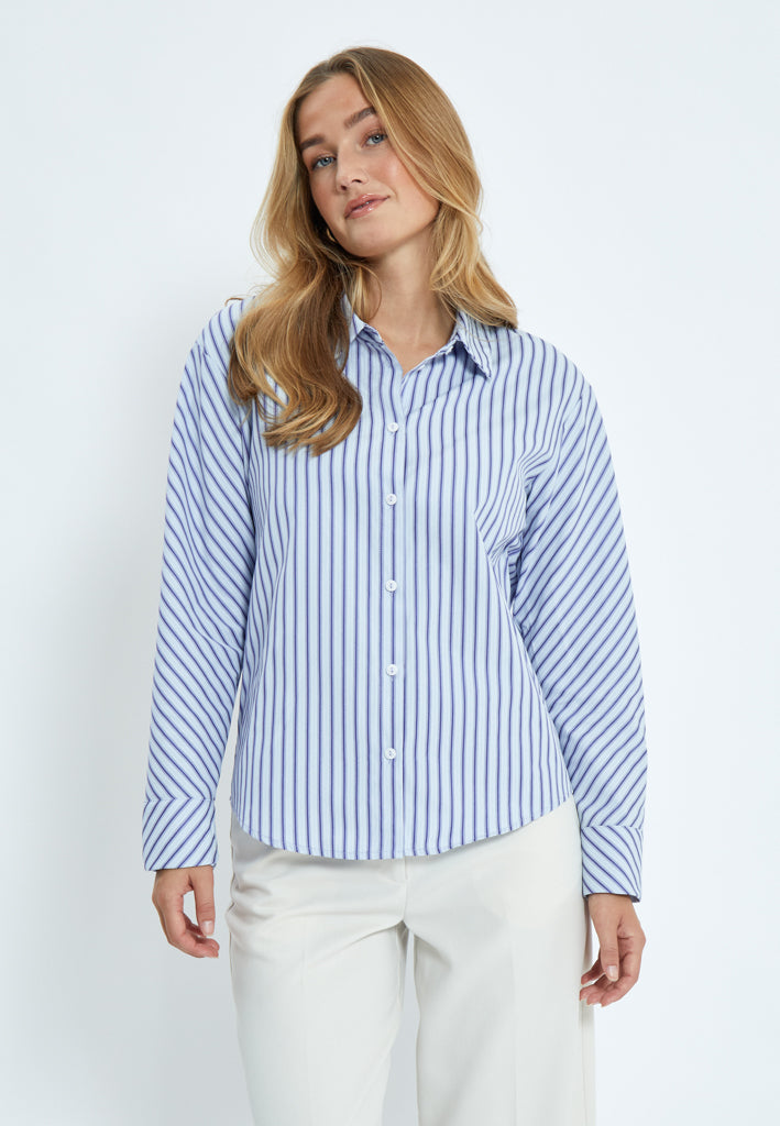 Desires DSCynthia Striped Shirt Skjorter 5024S Royal Blue Stripe