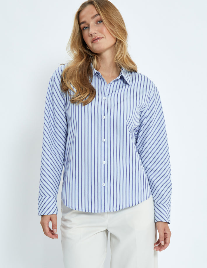 Desires DSCynthia Striped Shirt Skjorter 5024S Royal Blue Stripe