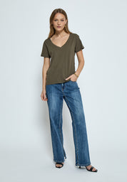 Desires DSDannon V T-Shirt T-Shirt 5121 Tarmac Brown