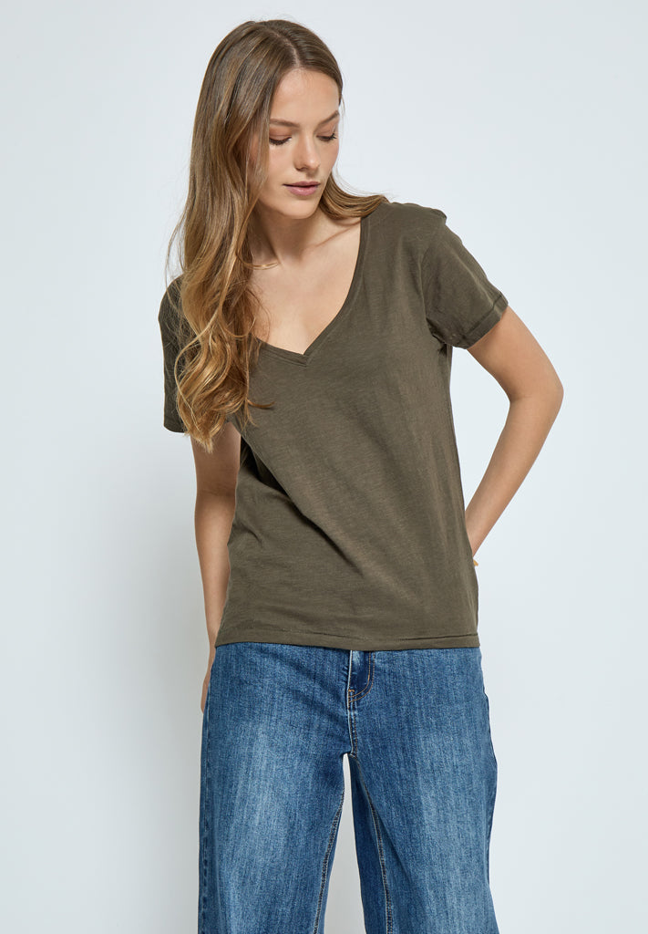 Desires DSDannon V T-Shirt T-Shirt 5121 Tarmac Brown