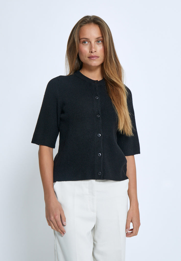 Desires DSDelta Short Sleeve Knit Cardigan Cardigans Sort