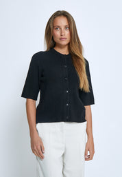Desires DSDelta Short Sleeve Knit Cardigan Cardigans Sort