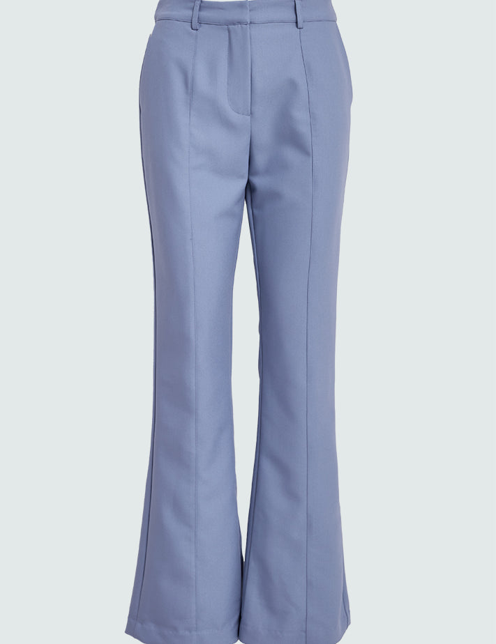 Desires DSDolly Mid Waisted Flared Pant Bukser 1590 Blue Bonnet