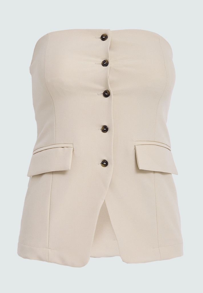 Desires DSDolly Tailored Bustier Vest 2105 Feather Gray