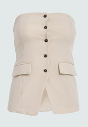 Desires DSDolly Tailored Bustier Vest 2105 Feather Gray