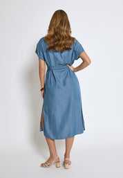 Desires DSElaina Lyocell Shirt Dress Kjoler 004 Mid-blue Denim