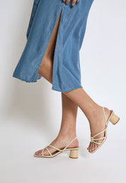 Desires DSElaina Lyocell Shirt Dress Kjoler 004 Mid-blue Denim