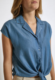 Desires DSElaina Lyocell Top Skjorter 004 Mid-blue Denim