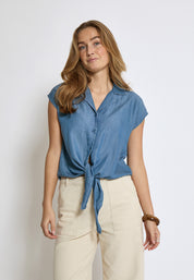 Desires DSElaina Lyocell Top Skjorter 004 Mid-blue Denim