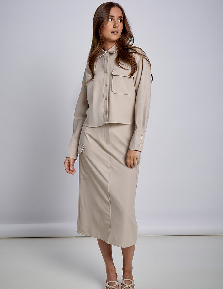 Desires DSEleanor Midi Cargo Skirt Nederdele 4042 Ancient Scroll