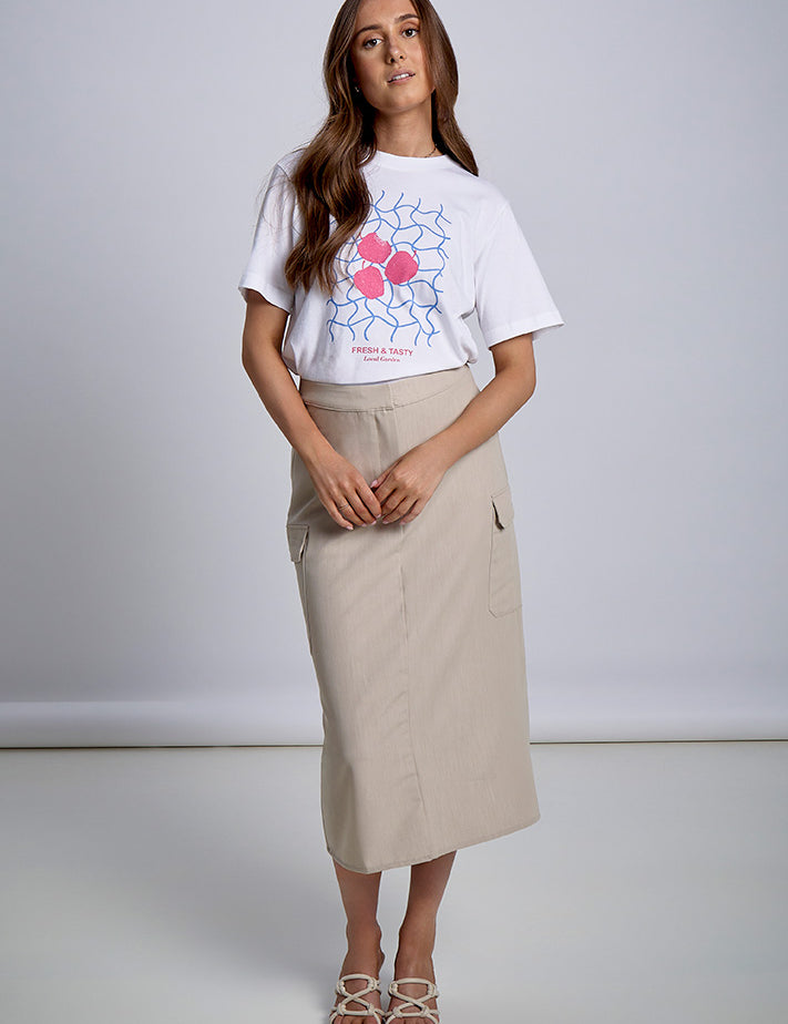 Desires DSEleanor Midi Cargo Skirt Nederdele 4042 Ancient Scroll