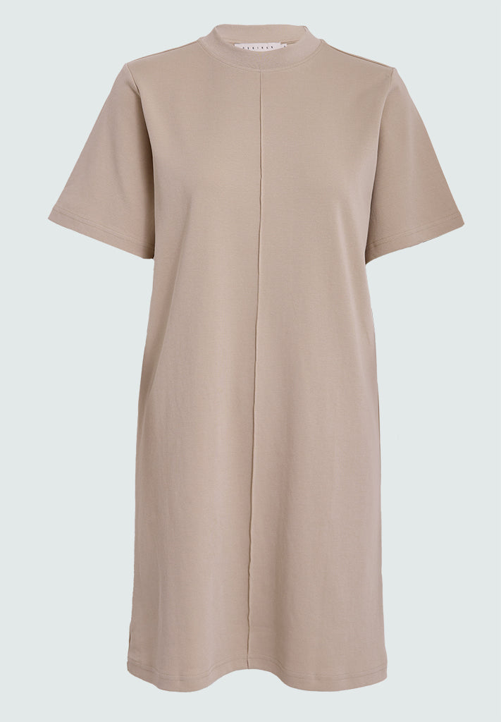 Desires DSElina GOTS Short Jersey Dress Kjoler 2105 Feather Gray