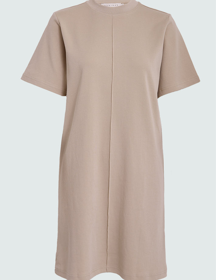 Desires DSElina GOTS Short Jersey Dress Kjoler 2105 Feather Gray
