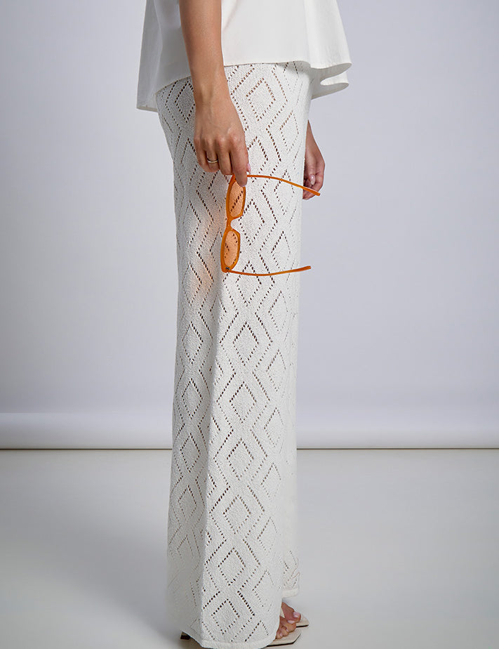 Desires DSElsa Crochet Pant Bukser 0140 Tofu