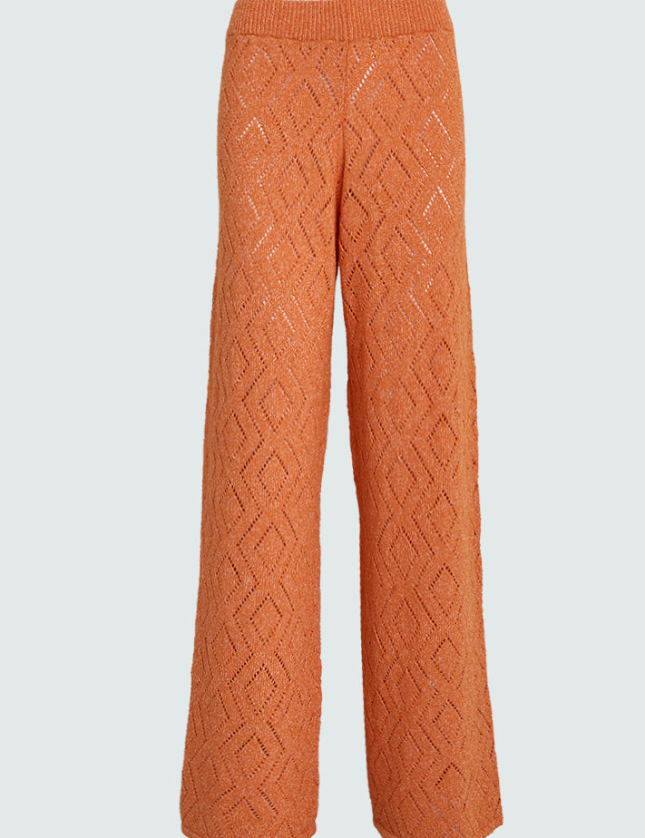 Desires DSElsa Crochet Pant Bukser 6511 Russet Orange