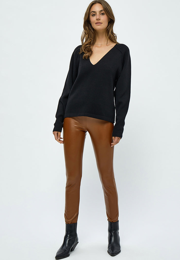 Desires DSEmilla Leggings Leggings 5428 LEATHER BROWN