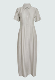 Desires DSFatma Maxi Shirt Dress Kjoler 1458S Brindle Taupe Stripe