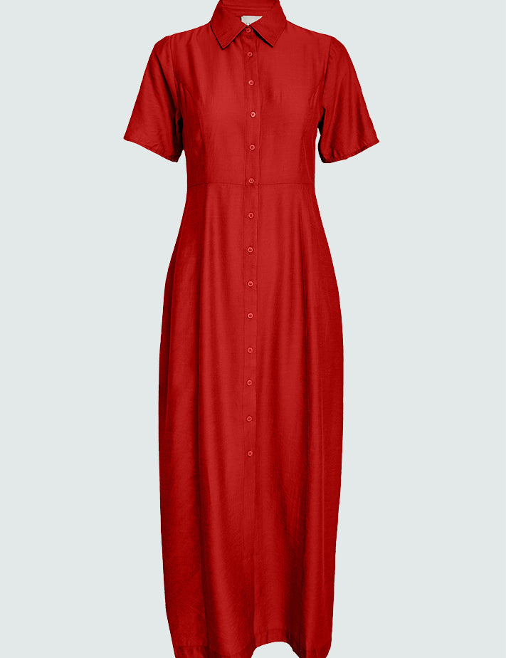 Desires DSFatma Maxi Shirt Dress Kjoler 4053 Bittersweet Red