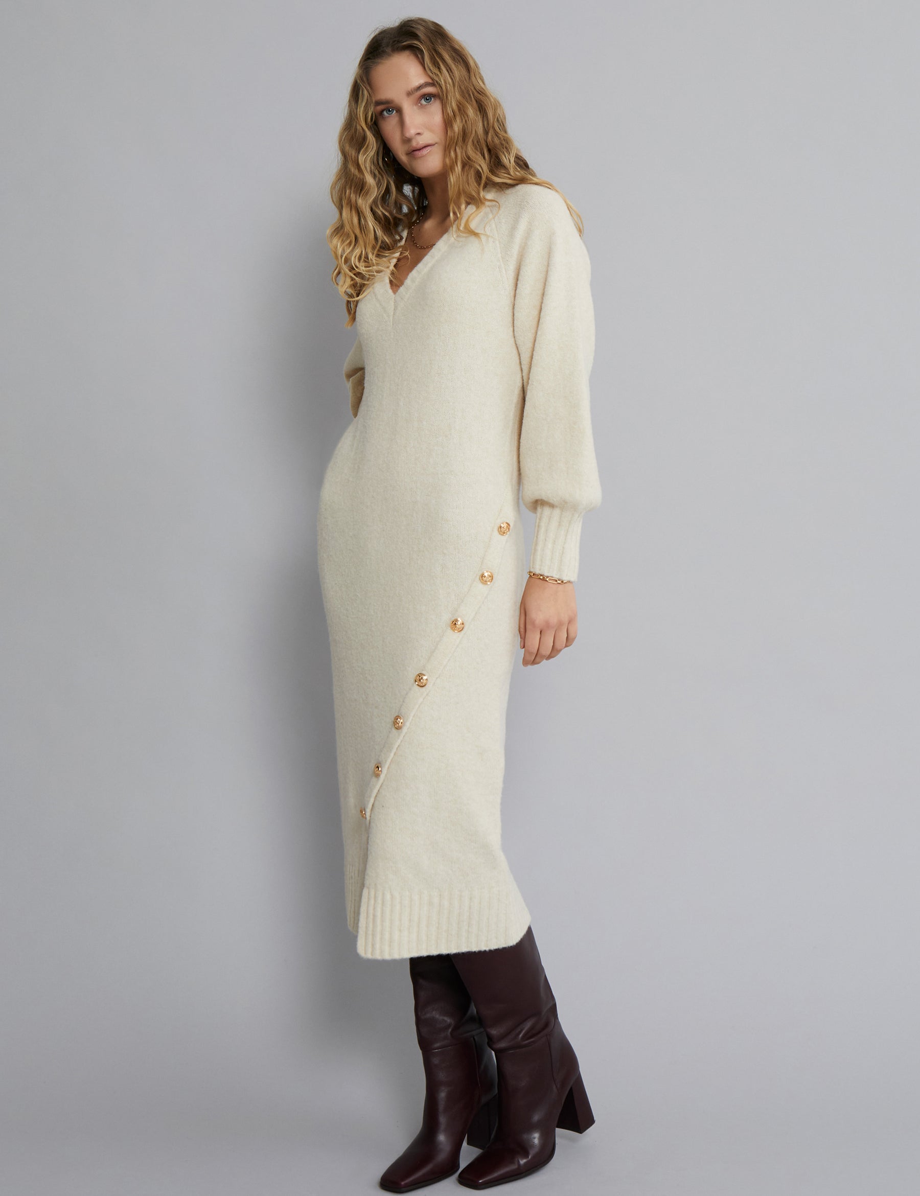 Desires DSFine GRS Kjole Kjoler 2206M Fog Sand Mel.