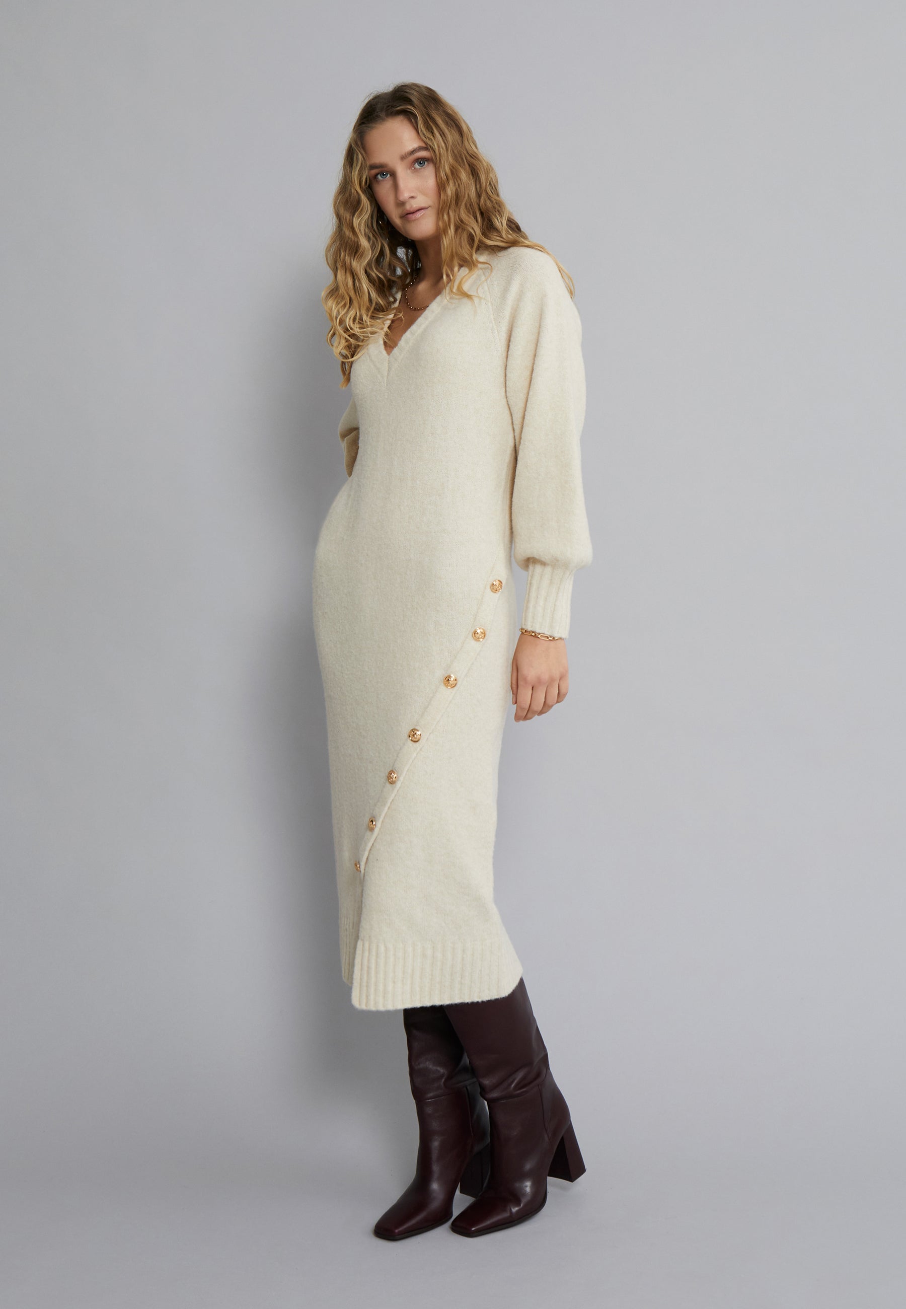 Desires DSFine GRS Kjole Kjoler 2206M Fog Sand Mel.