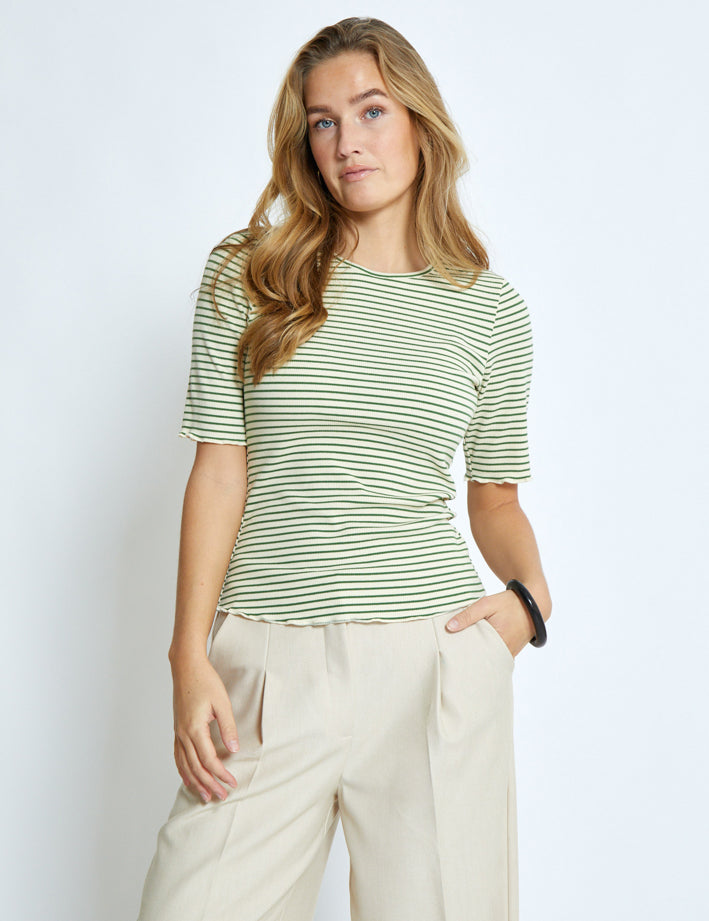 Desires DSFinley Rib T-Shirt T-Shirt 3035S Fluorite Green Str.