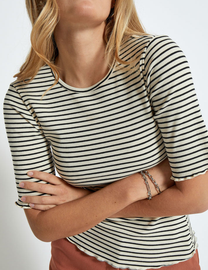 Desires DSFinley Rib T-Shirt T-Shirt 9000S Black Stripe