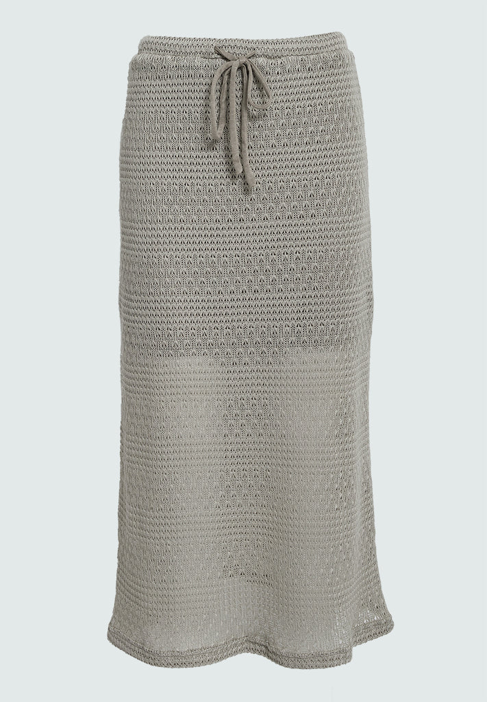 Desires DSFlora Midi Skirt Nederdele 2105 Feather Gray