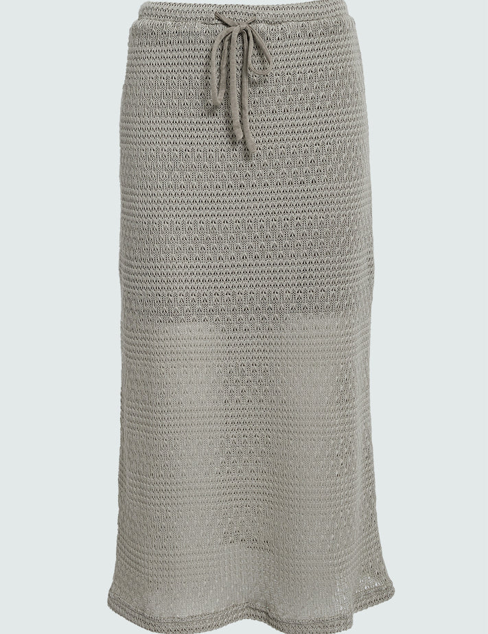 Desires DSFlora Midi Skirt Nederdele 2105 Feather Gray