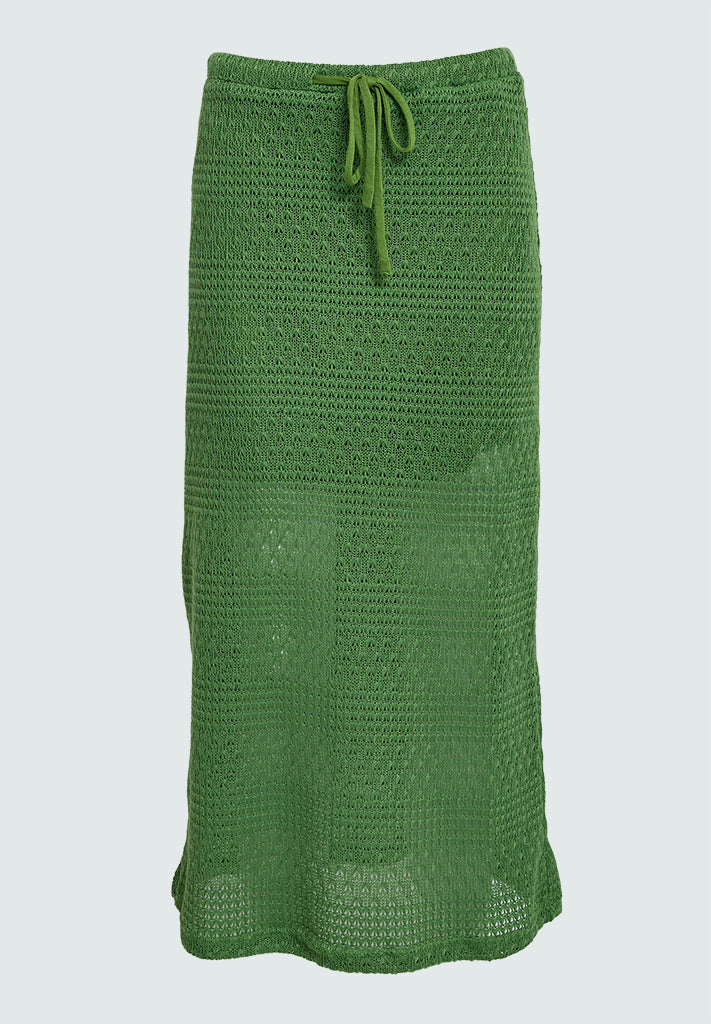 Desires DSFlora Midi Skirt Nederdele 3035 Fluorite Green