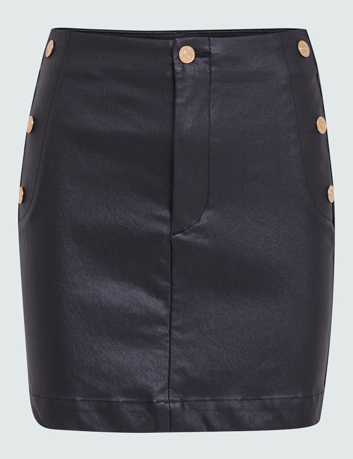 Desires DSFlorence Coated Nederdel Nederdele Sort