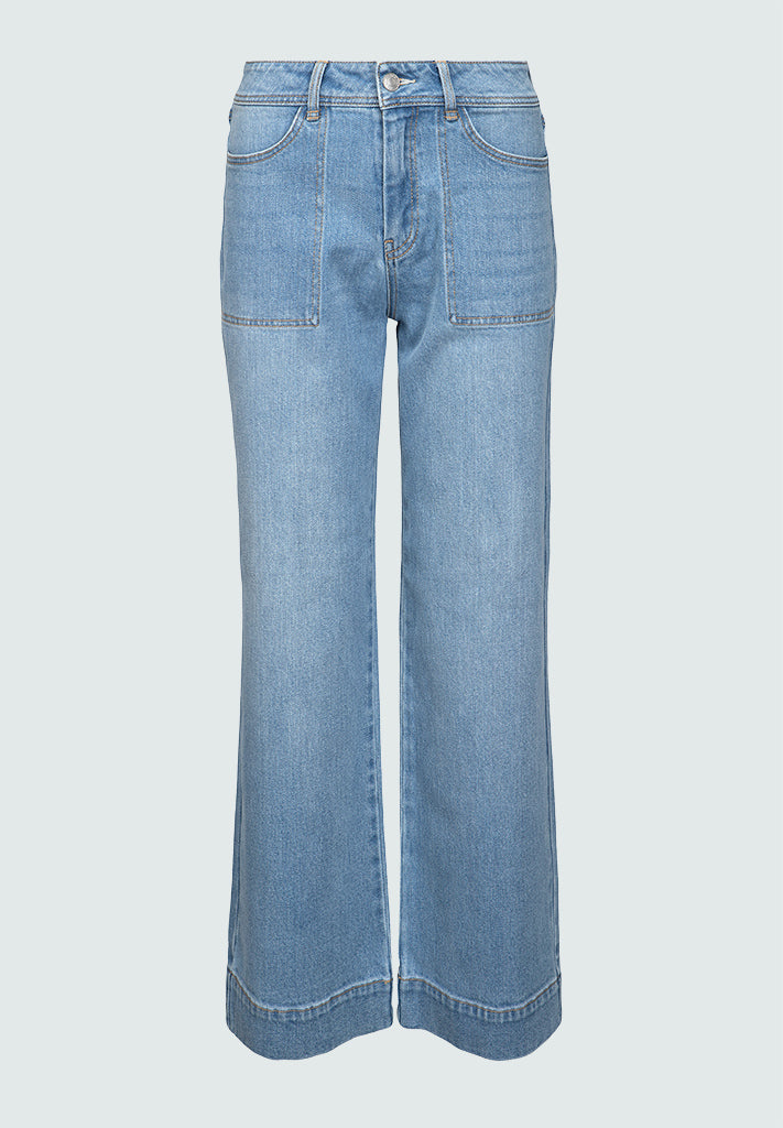 Desires DSFlorence HW Denim Bukser FL Jeans 9600 Light Blue Wash