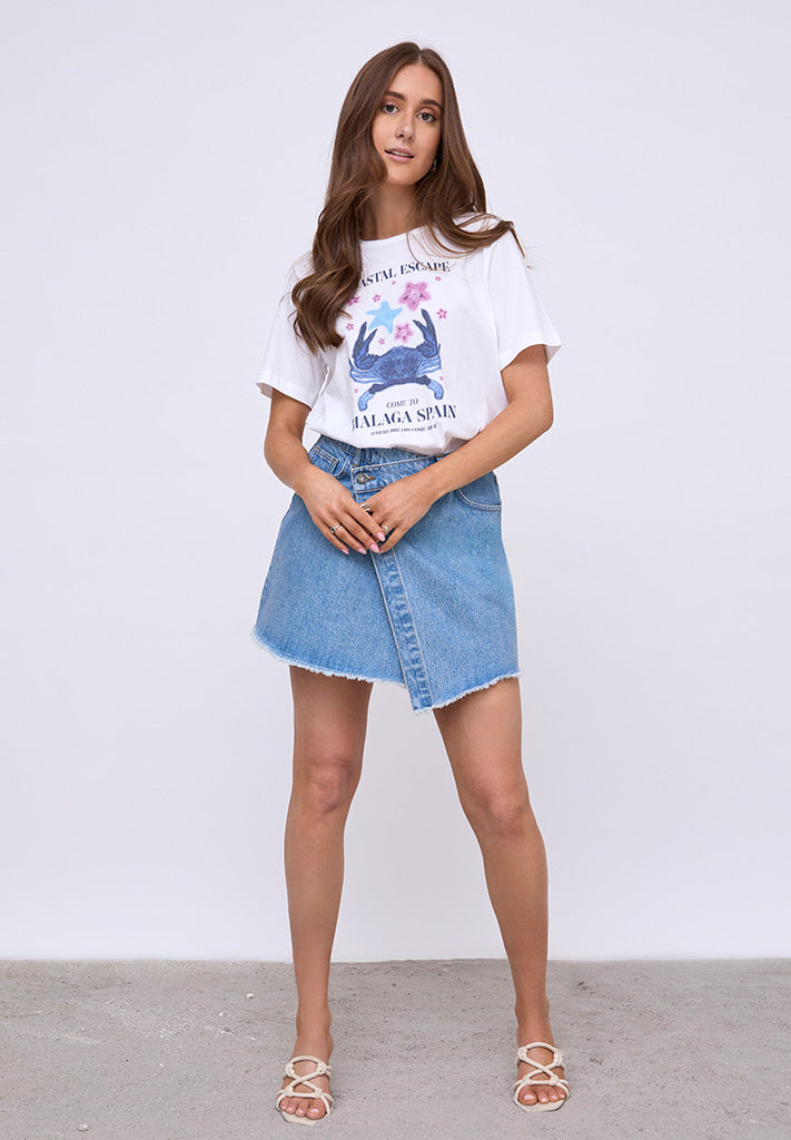 Desires DSGaia Short Denim Skirt Nederdele 002 Denim