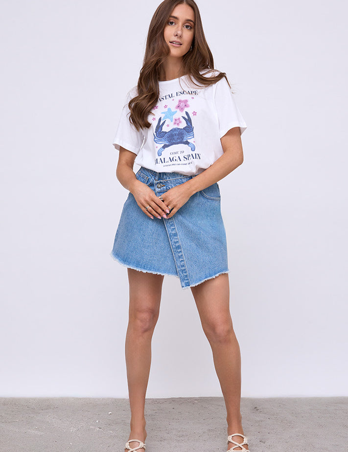 Desires DSGaia Short Denim Skirt Nederdele 002 Denim