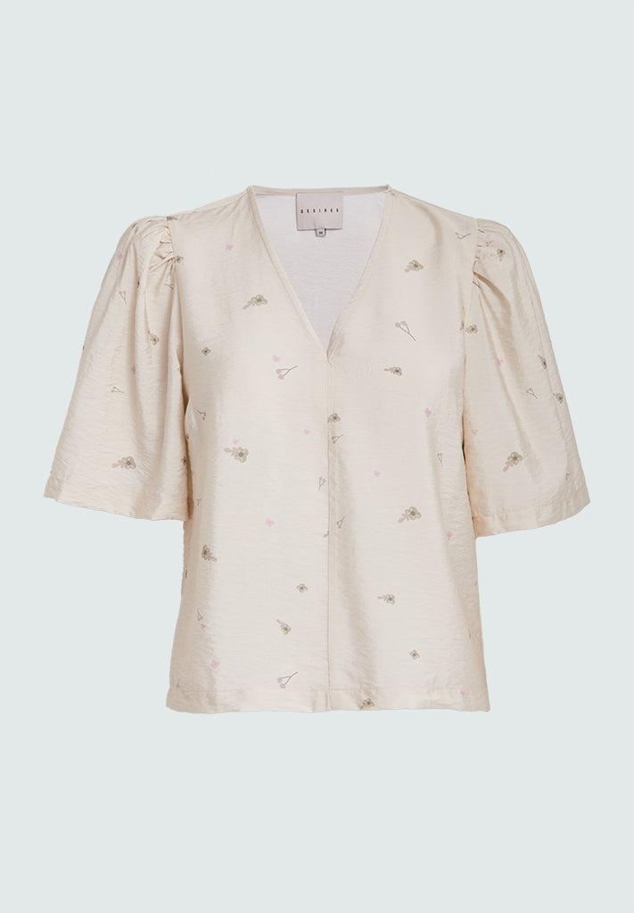 Desires DSGarnet Printed Blouse Bluser 0024P Buttercream Print