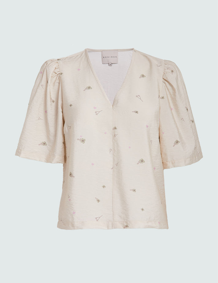 Desires DSGarnet Printed Blouse Bluser 0024P Buttercream Print