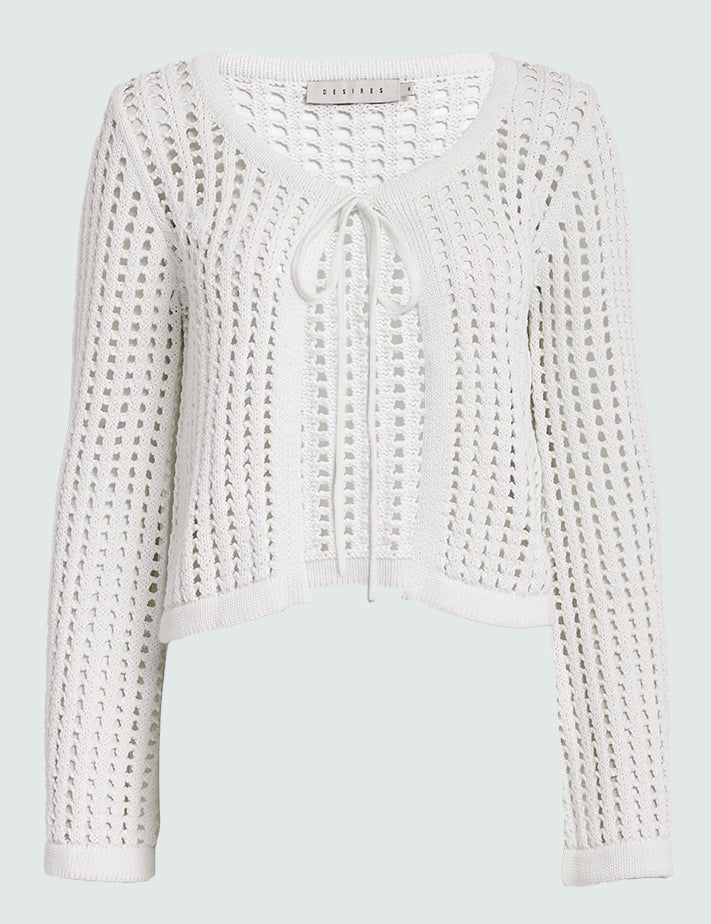 Desires DSGenna Knit Cardigan Cardigans 235 Cloud Dancer