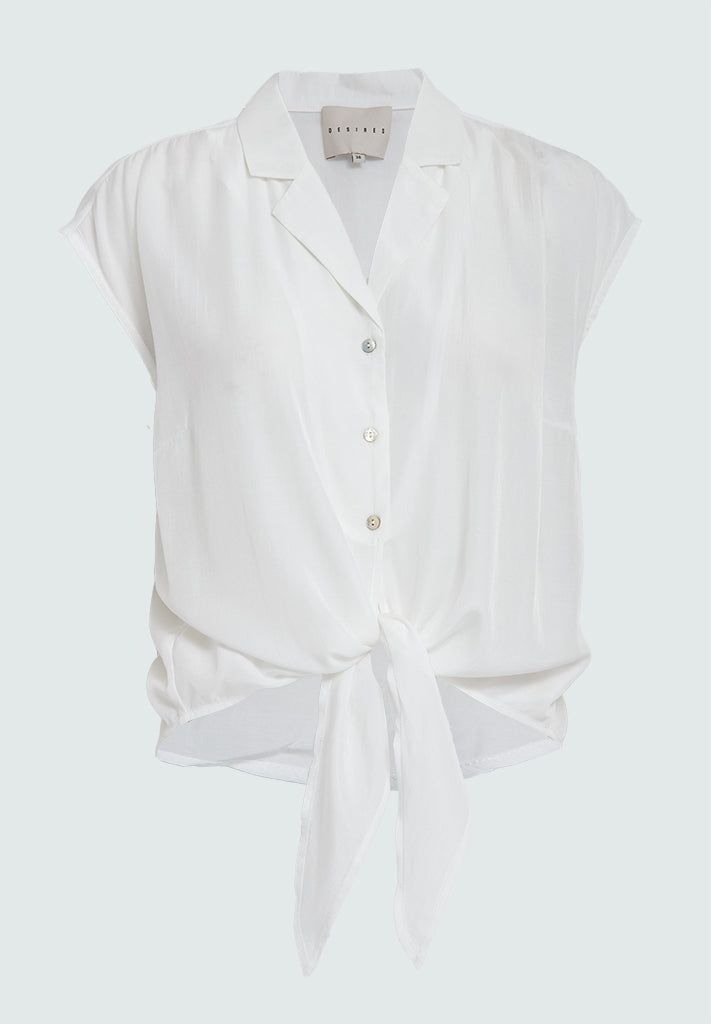Desires DSGigi Sleeveless Shirt Skjorter Hvid