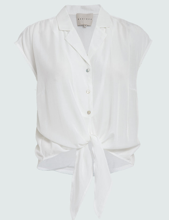 Desires DSGigi Sleeveless Shirt Skjorter Hvid