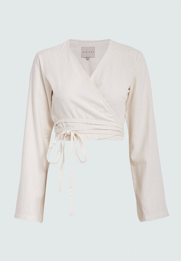 Desires DSGrace Wrap Blouse Bluser 0140 Tofu