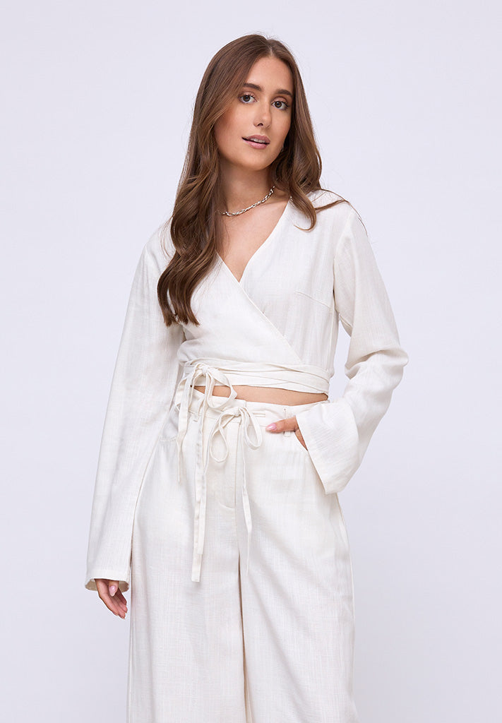 Desires DSGrace Wrap Blouse Bluser 0140 Tofu