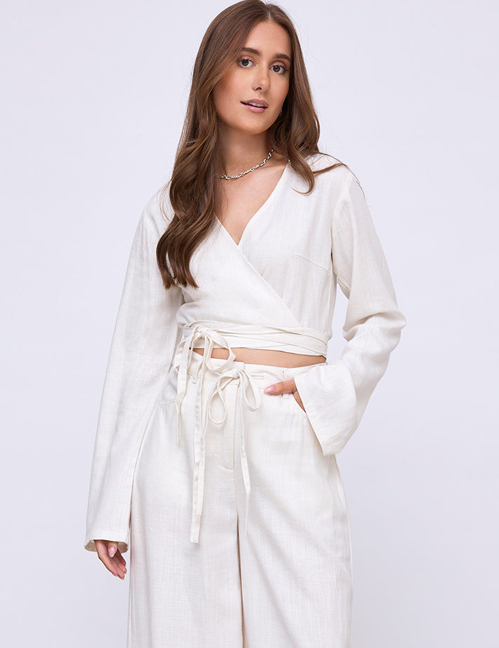 Desires DSGrace Wrap Blouse Bluser 0140 Tofu