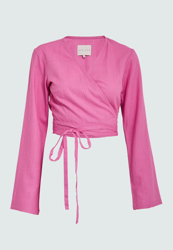 Desires DSGrace Wrap Blouse Bluser 7211 Super Pink